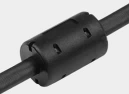 Snap-on ferrite core anti-interference magnetic ring fitted on a power cord