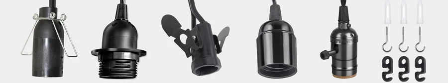 Lamp Sockets: E12, E14, E26, E27, Hooks, etc for Lamp Sockets: E12, E14, E26, E27, Hooks, etc for