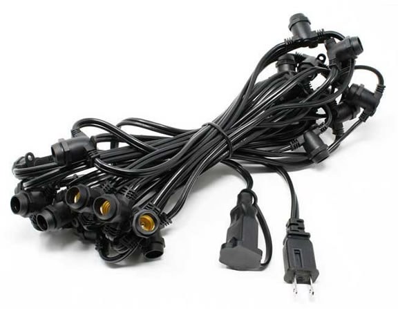Light String for USA Market, Indoor Outdoor Waterproof E12 Lamp Holder