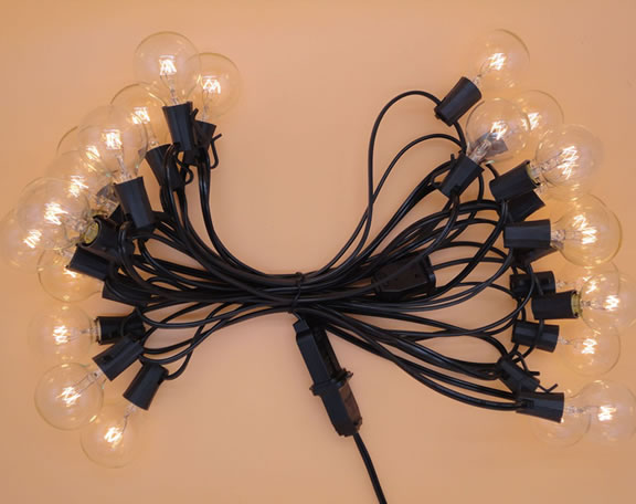 Light String for American Market, G40 Lamp holder, waterproof indoor outdoor string light supplier