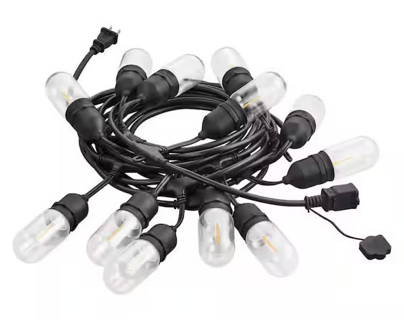 Light String for USA Market, LED T45 Edison Bulbs Indoor outdoor waterproof E26 Lamp Holder