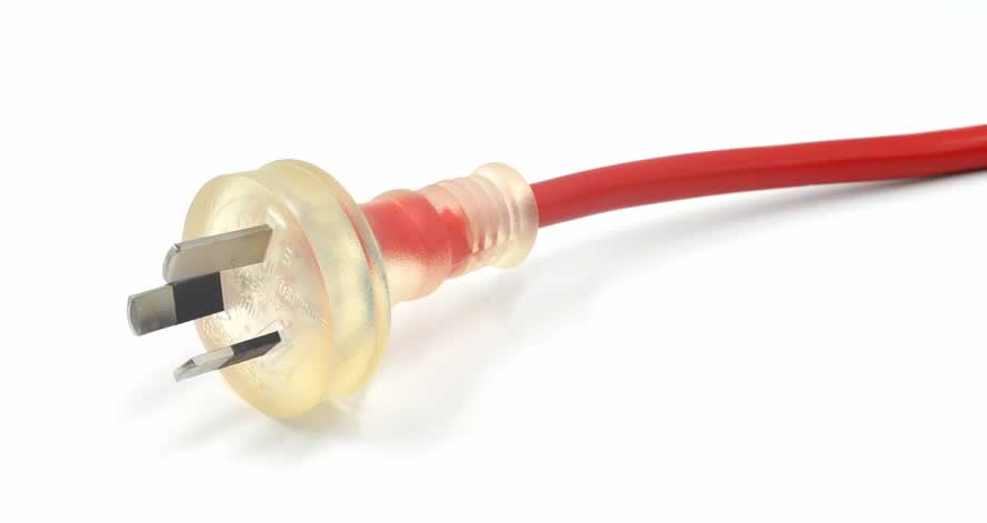 Australia Power Cords, AS/NZS 3112 Plug, Type I, 3 poles, SAA, RCM Certified, Transparent Australia Power Cords plug
