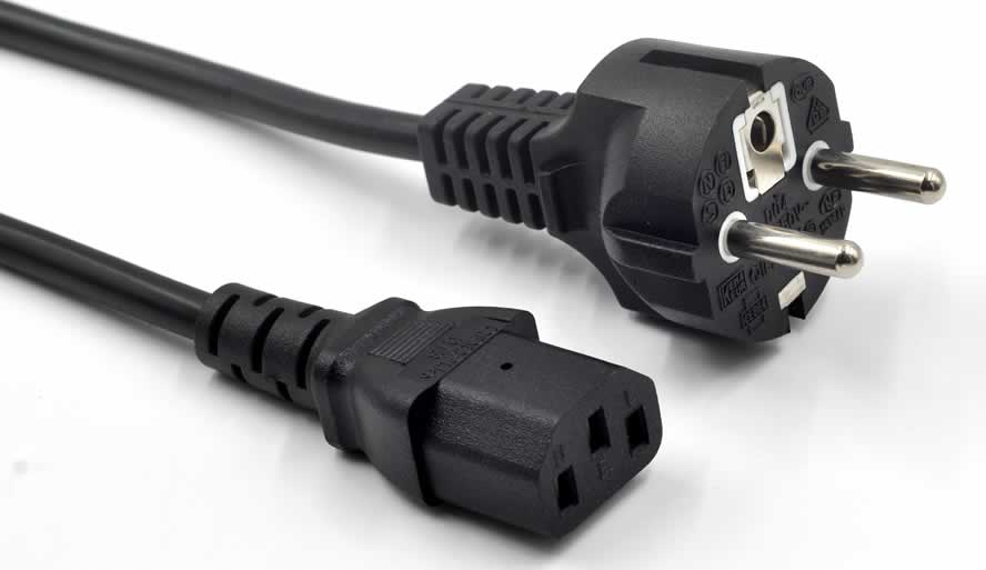 Korea Power Cords, KSC 8305 straight Plug to IEC 60320 C13 Connector, Type E,F, 3 poles Plug, KC Certified, for computer, Kettle, cooker