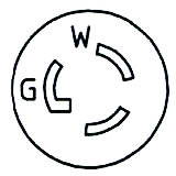 Twist Locking Plug Type: NEMA L5-15R