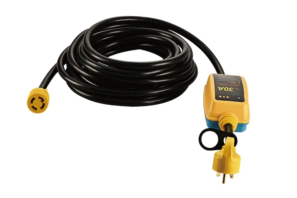 30 Amp RV Surge Protector Adapter with Indicator, NEMA TT-30P to NEMA L14-30R, UL 817, UL/cULus listed