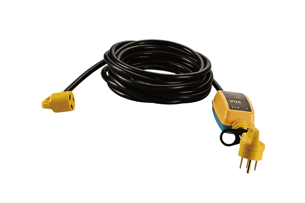 50 Amp to 30 Amp RV Surge Protector Adapter with Indicator, NEMA 14-50P to NEMA TT-30R, UL 817, UL/cULus listed