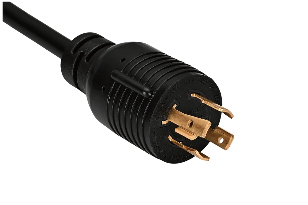 NEMA L14-20P Twist Locking Power Cord - 20A 125V/250V 3P4W, Ring Rib UL/ETL/cULus Certified