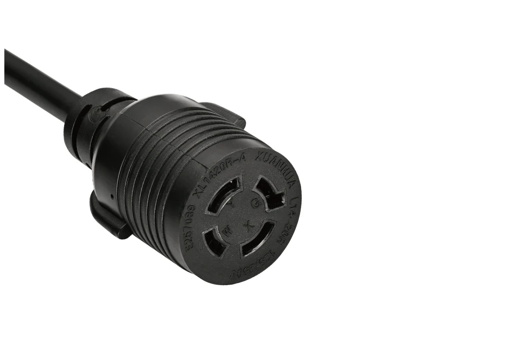 NEMA L14-20R Twist Locking Power Cord - 20A 125V/250V 3P4W, Ring Rib UL/ETL/cULus Certified