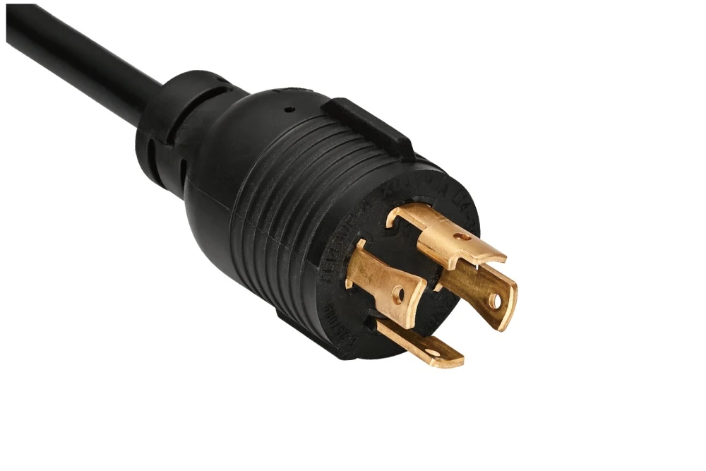 NEMA L14-30P Twist Locking Power Cord - 30A 125V/250V 3P4W, Ring Rib UL/ETL/cULus Certified