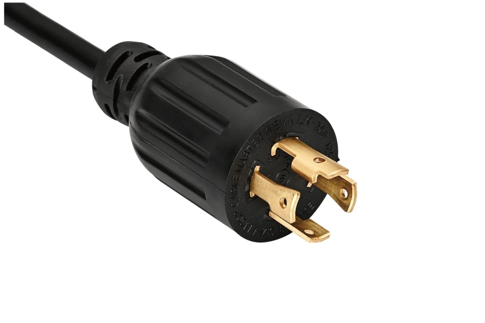 NEMA L14-30P Twist Locking Power Cord - 30A 125V/250V 3P4W, Vertical Rib UL/ETL/cULus Certified