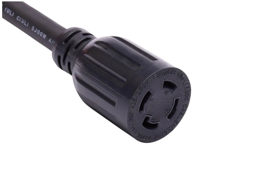 NEMA L14-30R Twist Locking Power Cord - 30A 125V/250V 3P4W, Vertical Rib UL/ETL/cULus Certified