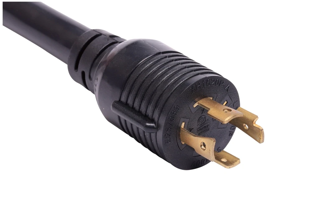 NEMA L16-20P Twist Locking Power Cord - 20A 3PH/480V 3P4W, Ring Rib UL/ETL/cULus Certified