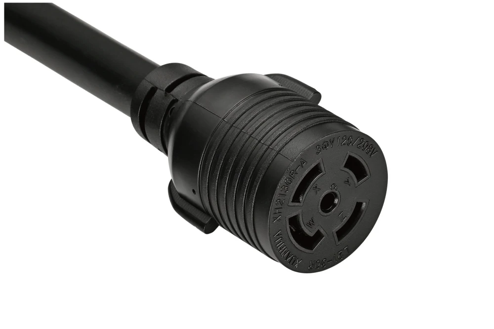 NEMA L21-30R Twist Locking Power Cord - 30A 3PH Y/120V/208V 4P5W, Ring Rib UL/ETL/cULus Certified