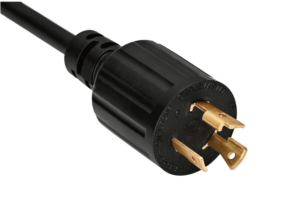 NEMA L5-20P Twist Locking Power Cord - 20A 125V 2P3W, Vertical Rib UL/ETL/cULus Certified