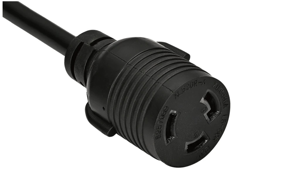 NEMA L5-30R Twist Locking Power Cord - 30A 125V 2P3W, Ring Rib UL/ETL/cULus Certified
