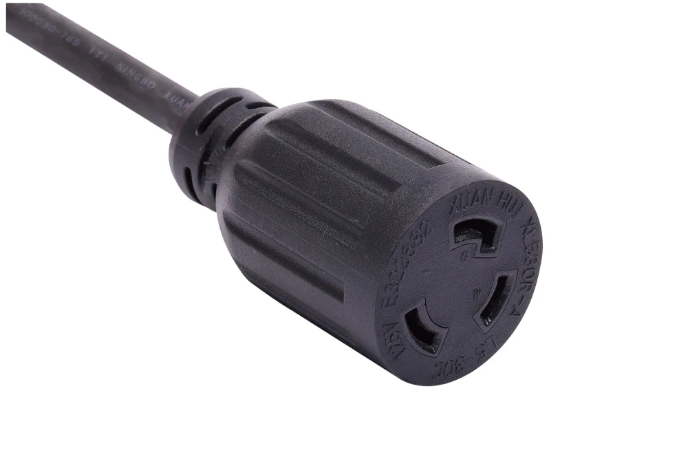 NEMA L5-30R Twist Locking Power Cord - 30A 125V 2P3W, Vertical Rib UL/ETL/cULus Certified
