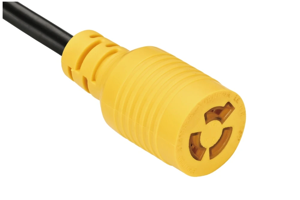 NEMA L6-15R Twist Locking Power Cord - 15A 250V 2P3W, Ring Rib UL/ETL/cULus Certified