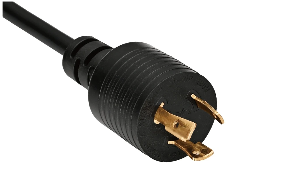 NEMA L6-20P Twist Locking Power Cord - 20A 250V 2P3W, Ring Rib UL/ETL/cULus Certified