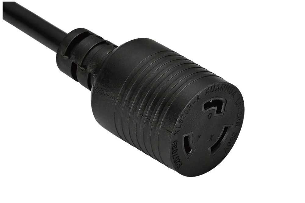 NEMA L6-20R Twist Locking Power Cord - 20A 250V 2P3W, Ring Rib UL/ETL/cULus Certified