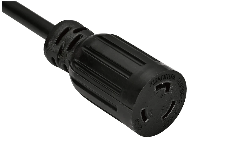 NEMA L6-20R Twist Locking Power Cord - 20A 250V 2P3W, Vertical Rib UL/ETL/cULus Certified