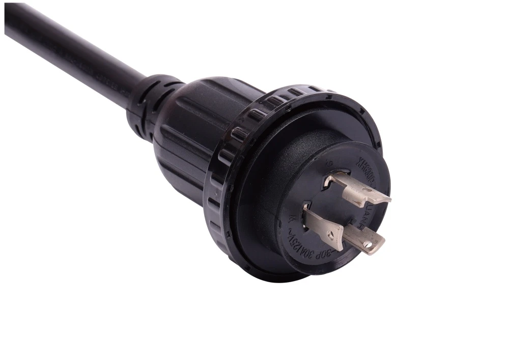 NEMA L6-30P Twist Locking Power Cord - 30A 250V 2P3W, Ring UL/ETL/cULus Certified