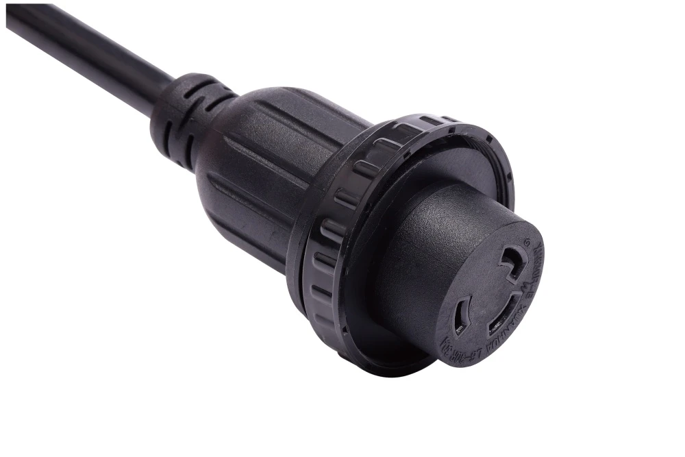 NEMA L6-30R Twist Locking Power Cord - 30A 250V 2P3W, Waterproof Vertical Rib UL/ETL/cULus Certified