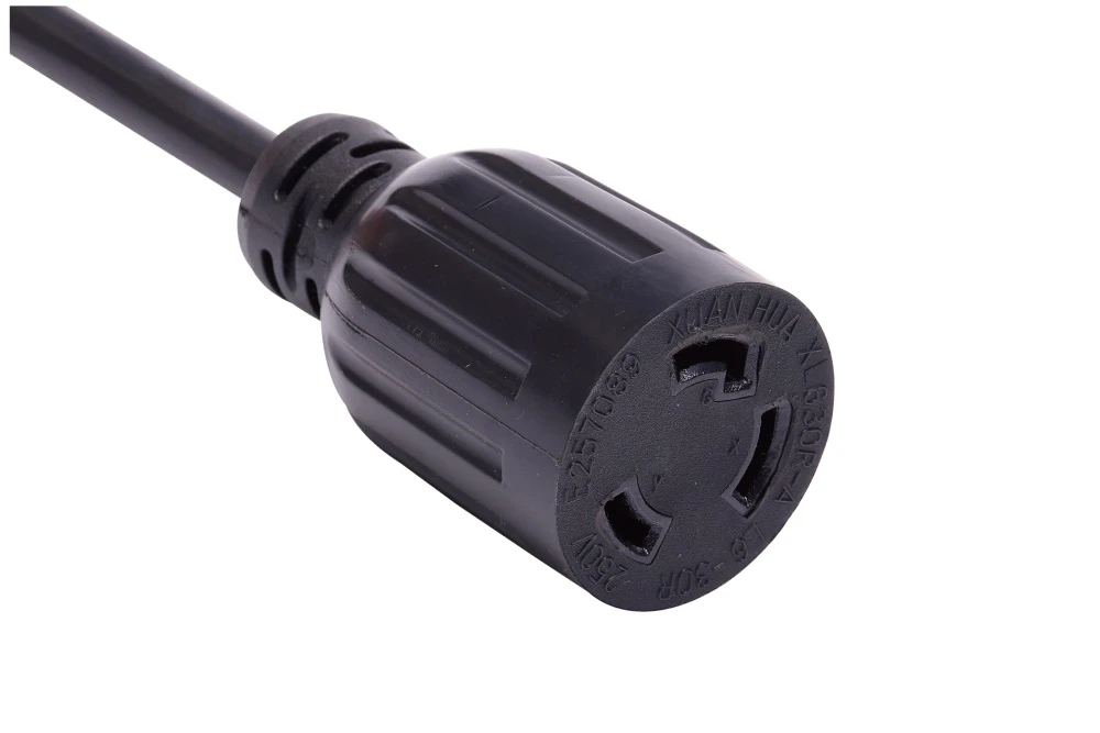 NEMA L6-30R Twist Locking Power Cord - 30A 250V 2P3W, Vertical Rib UL/ETL/cULus Certified