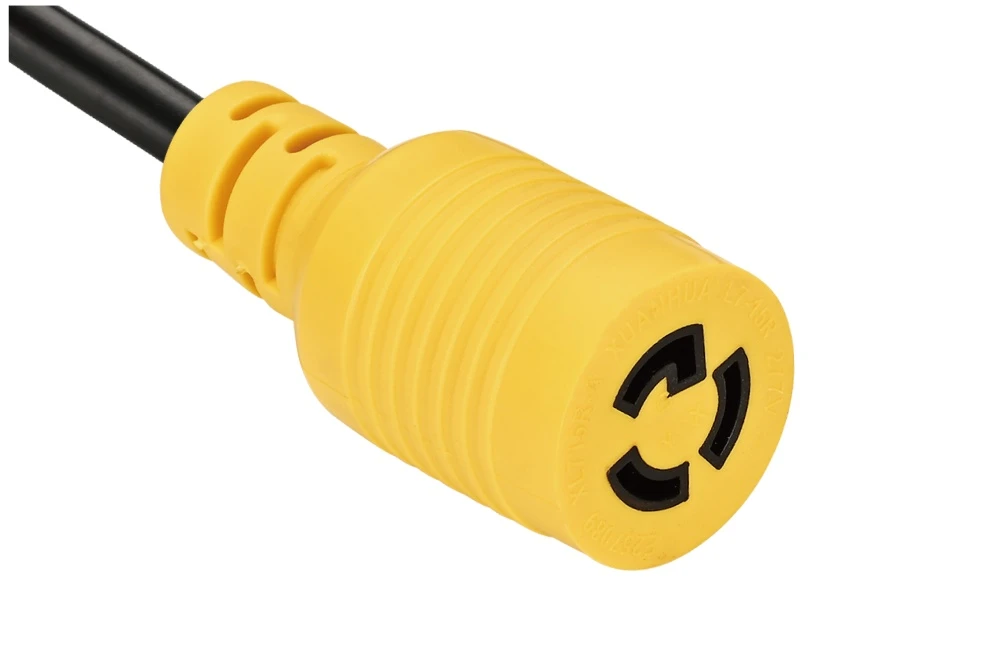 NEMA L7-15R Twist Locking Power Cord - 15A 277V/AC 2P3W, Ring Rib UL/ETL/cULus Certified