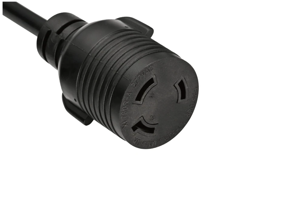 NEMA L7-30R Twist Locking Power Cord - 30A 277V/AC 2P3W, Ring Rib UL/ETL/cULus Certified