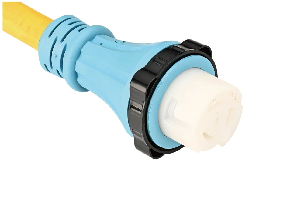 NEMA SS1-50R Twist Locking Power Cord - 50A 125V 2P3W, Waterproof Shore Power UL/ETL/cULus Certified