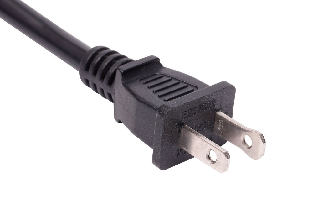 American Power Cord NEMA 1-15P Type A Polarized and Non-polarized Male Plug, 15A 125V