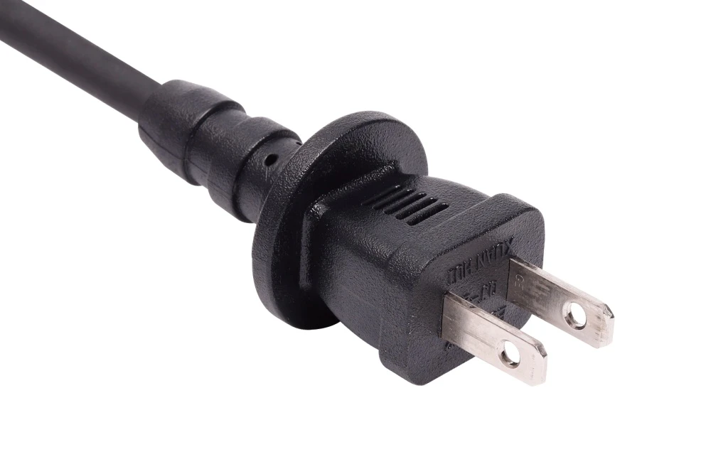 American Power Cord NEMA 1-15P Type A Stop Flange Male Plug, 15A 125V