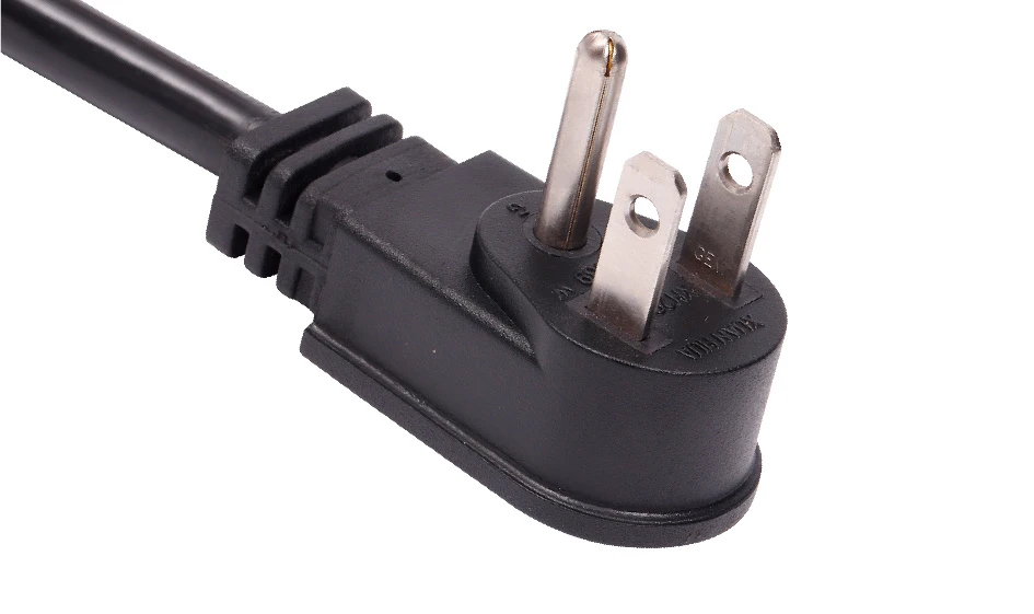 American Power Cord NEMA 5-15P Type B Angled Male Plug, 15A 125V