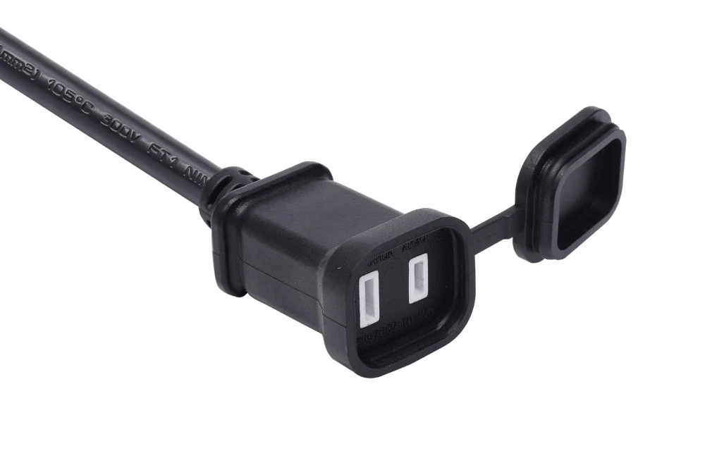 American Power Cord NEMA 1-15R Type A Waterproof IP44 Female Receptacle, 15A 125V