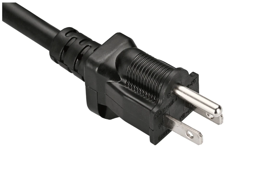 American Power Cord NEMA 5-15P Type B Stop Flange Male Plug, 15A 125V