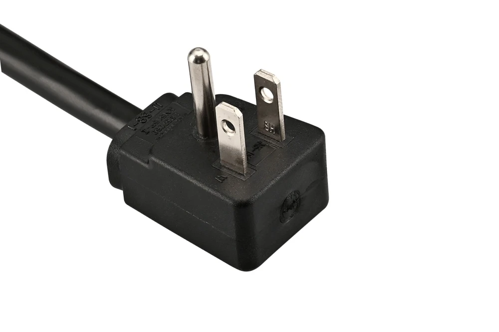 American Power Cord NEMA 5-15P Type B Angled Housing Male Plug, 15A 125V
