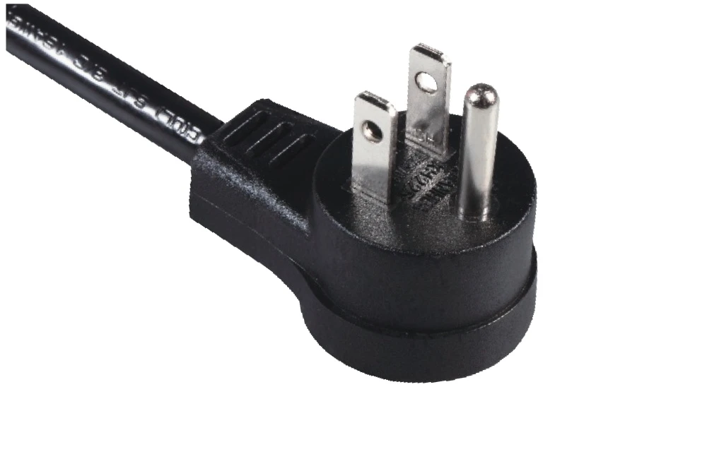 American Power Cord NEMA 5-15P Type B Robust Upward Angle Male Plug, 15A 125V