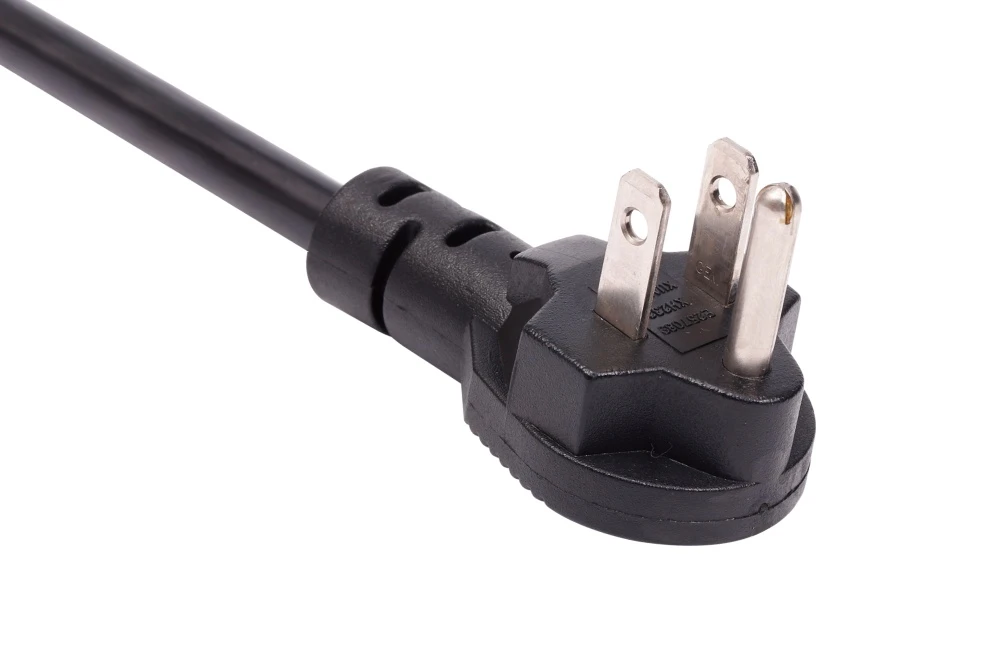 American Power Cord NEMA 5-15P Type B Upward Right Angle Male Plug, 15A 125V