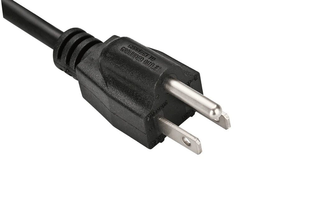American Power Cord NEMA 5-15P Type B Connect to Grounded Outlet Male Plug, 15A 125V