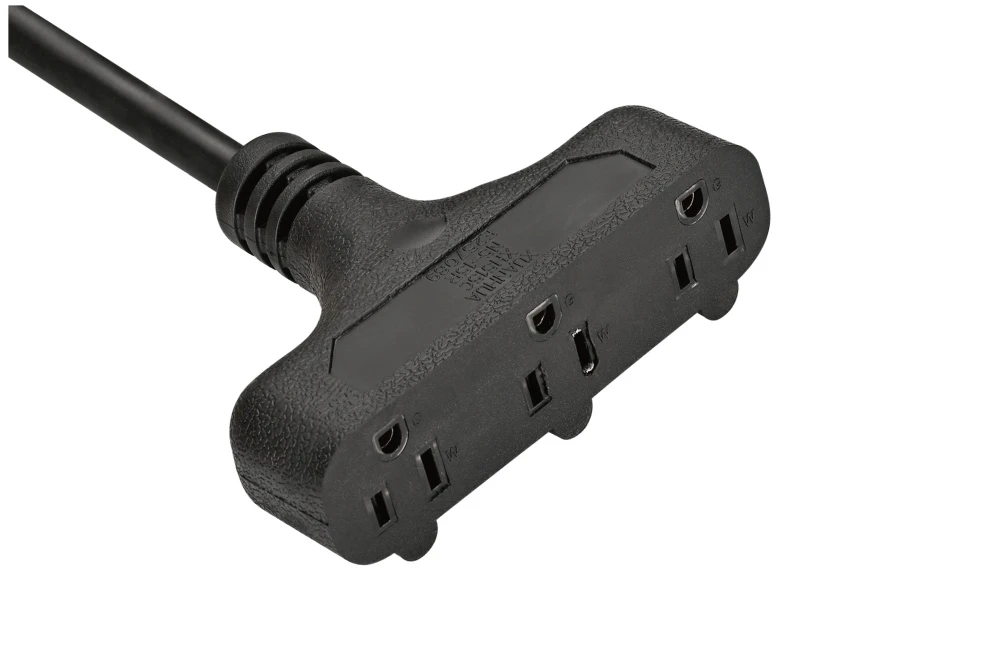 American Power Cord NEMA 5-15R Type B T shaped Integrated Female Receptacle, 15A 125V