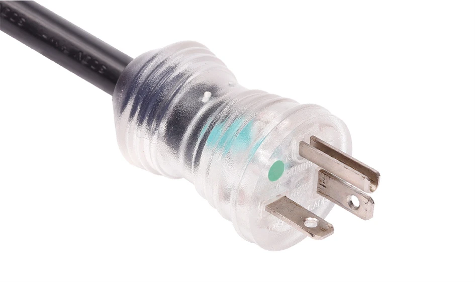 American Power Cord NEMA 5-20P Hospital Transparent Male Plug, 20A 125V