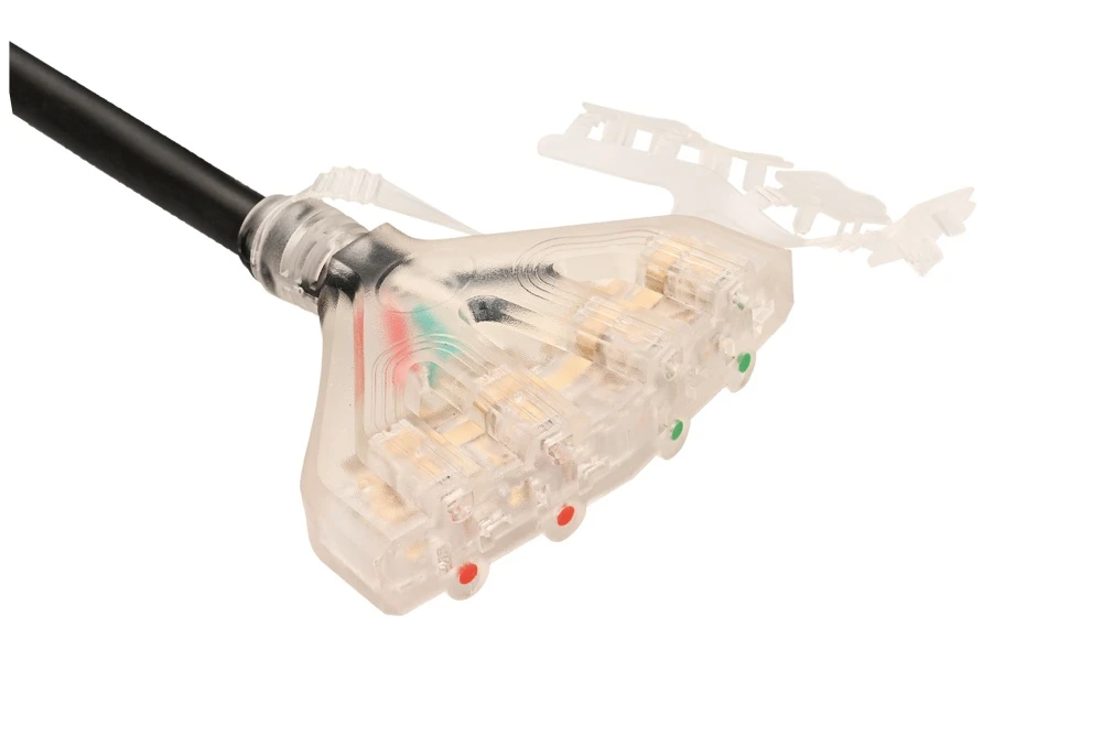 American Power Cord NEMA 5-20R power strip Clear splitter Female Receptacle, 20A 125V