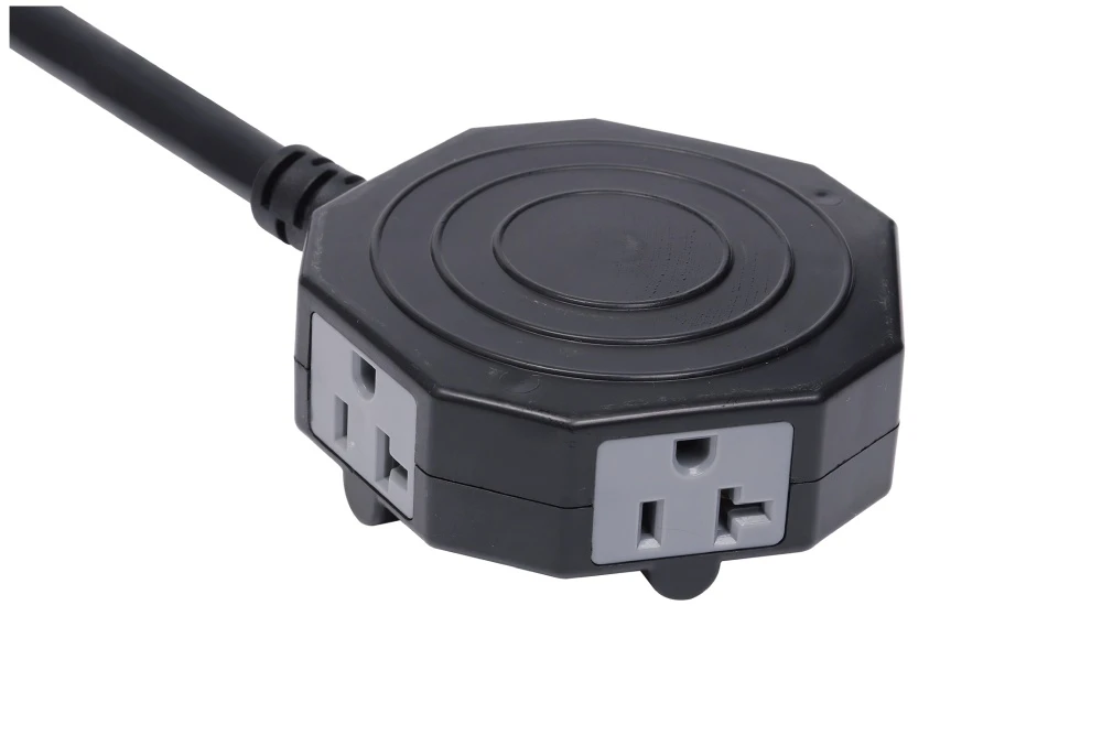 American Power Cord NEMA 5-20R 4-sided Power Splitter, 20A 125V
