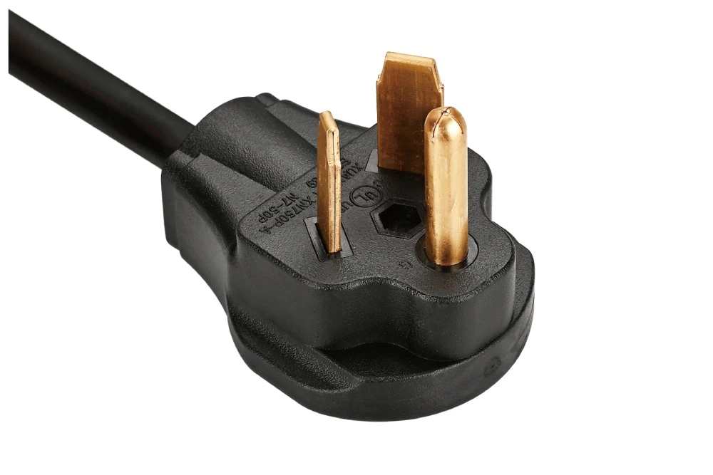 American Power Cord NEMA 7-50P Right Angle Male Plug, 50A 250V