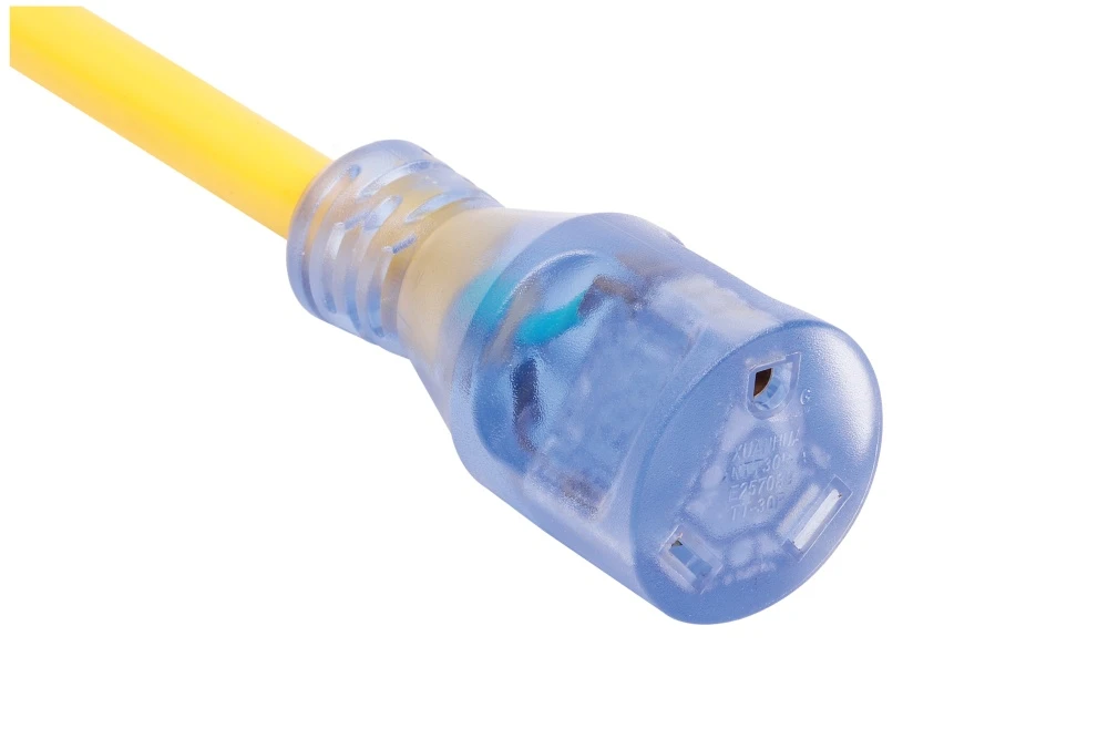 American Power Cord NEMA TT-30R Transparent Straight Female Receptacle, 30A 120V