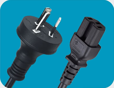 Australia Power Cords, AS/NZS 3112 Plug to IEC 60320 C15 Connector, Type I, 3 poles Plug, SAA, RCM Certified