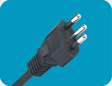 Brazil Power Cords, NBR 14136 Plug, Type N, 3 poles, INMETRO Certified