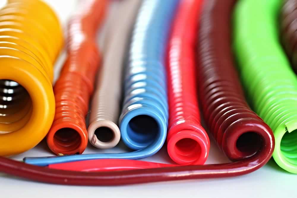Coiled Power Cords Retractable Spiral Cable of  Flexible Power Cables