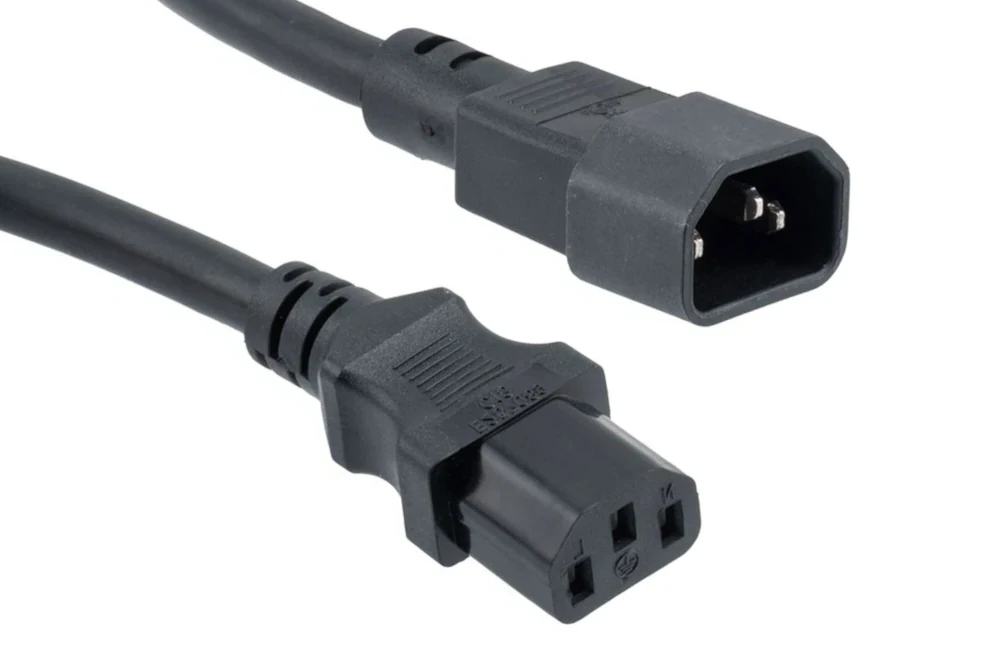 IEC Power Cords, IEC 60320 C13 Connector Plug to IEC 60320 C14 Connector, Type C13, 3 poles Plug, UL, ETL, VDE, TUV, SAA, KC, PSE Certified