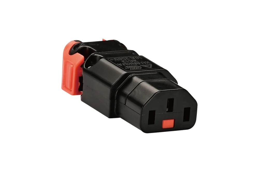 IEC Power Cords, IEC 60320 C13 Locking Connector Plug, Type C13, 3 poles, 3 wires, UL, ETL, VDE, TUV, SAA, KC, PSE Certified